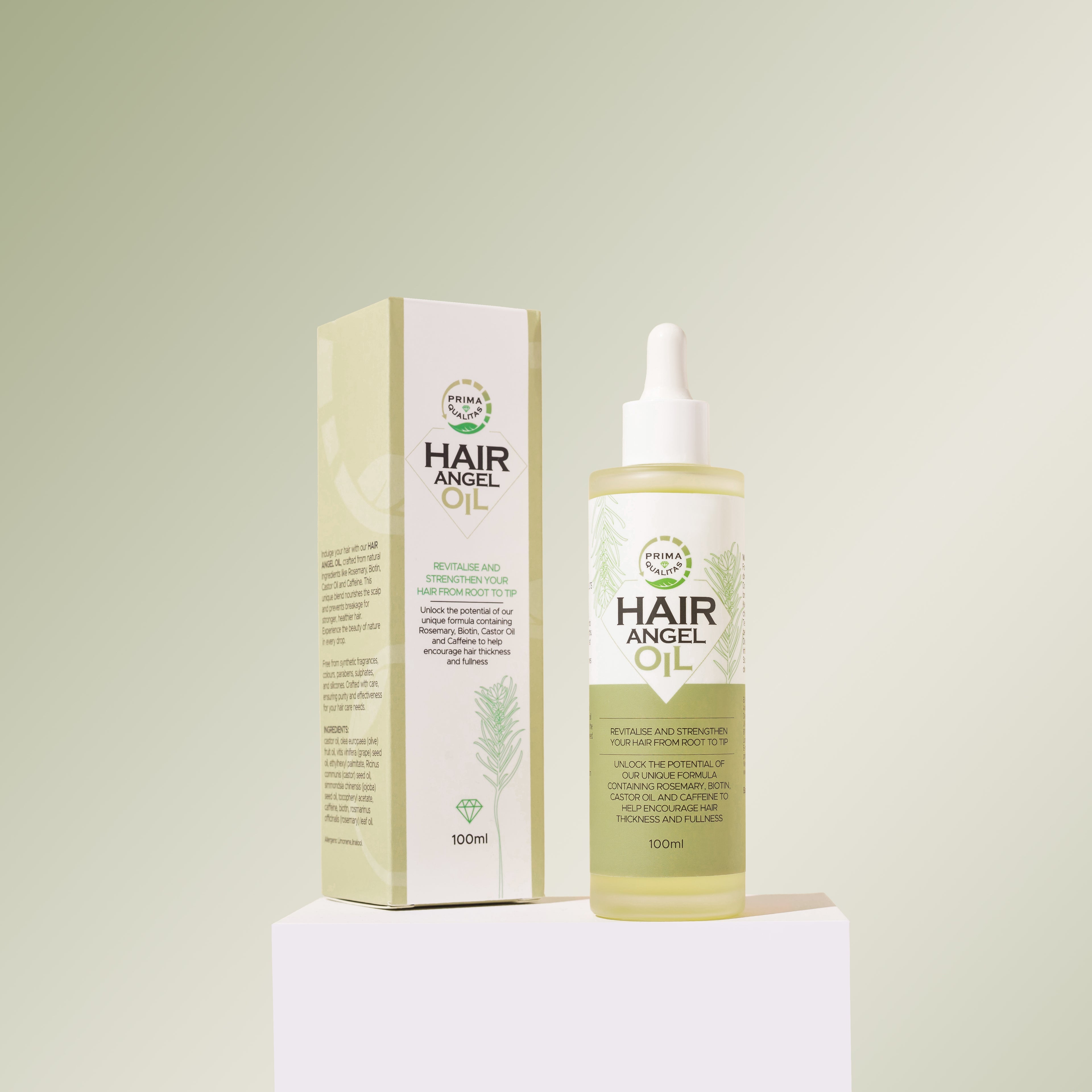Prima Qualitas Hair Angel Hair Growth Oil with Rosemary, Caffeine and Biotin